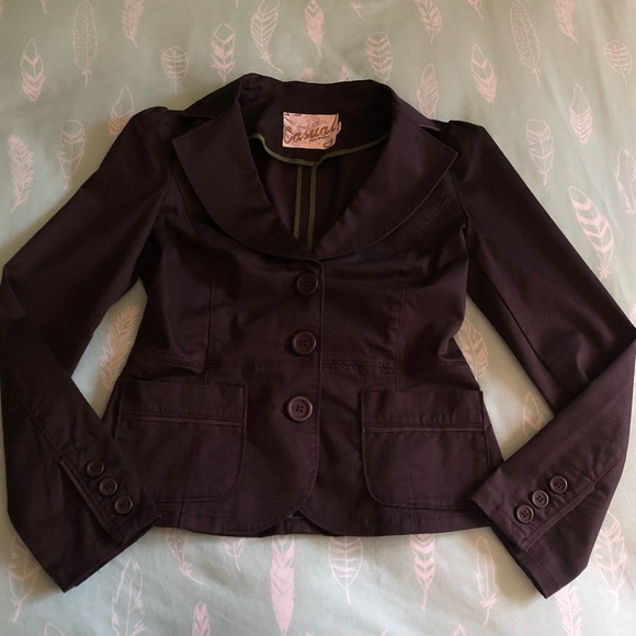💜 3/$15 Dynamite brown blazer - size Medium - Picture 8 of 14